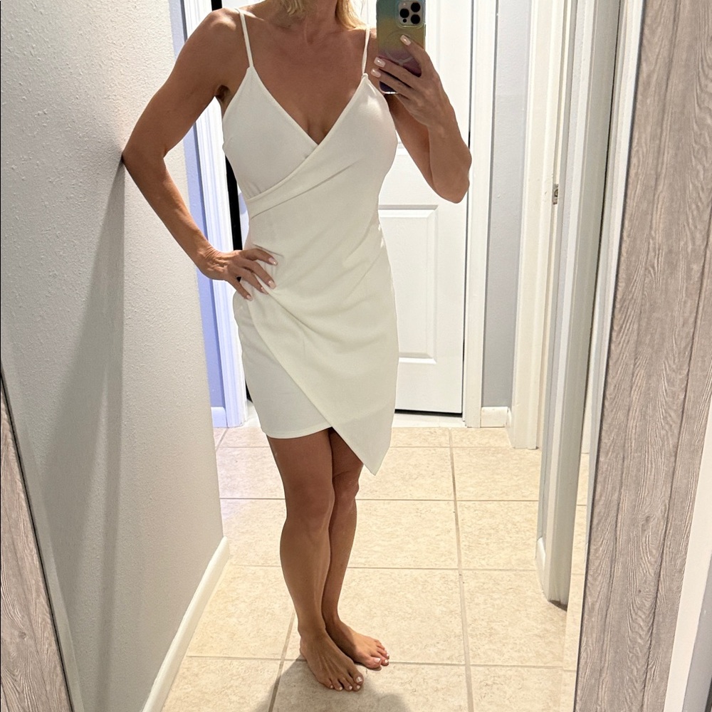Elegant White Wedding / Bridal Wrap Dress